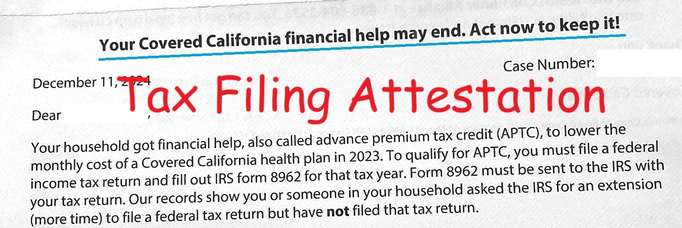 Confirming You Filed Your Taxes For Covered California