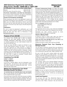 Download Instructions For Arizona Form 204 SBI ADOR11402 Extension