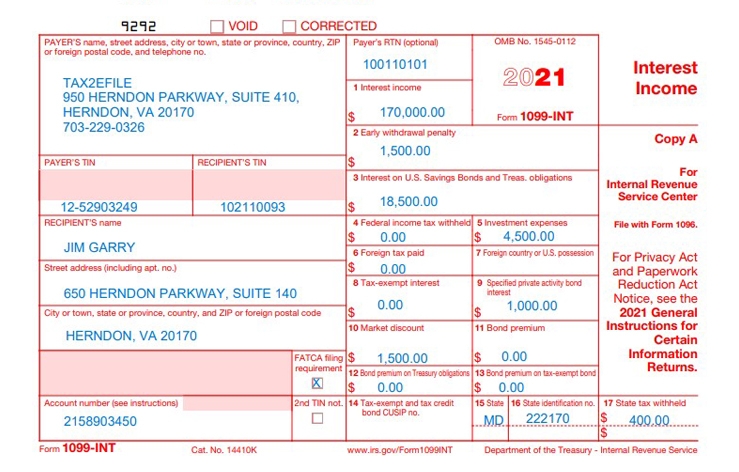 E file 1099 INT IRS Form 1099 INT And Interest Income