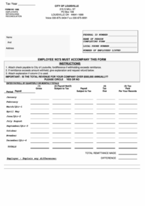 Fillable Form W3 1088 Employer 39 S Withholding Reconciliation City Of