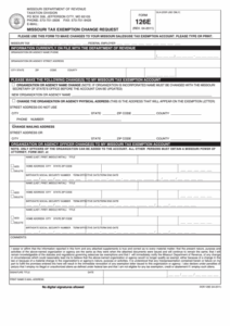 Fillable Missouri Tax Exempt Form 149 Printable Forms Free Online