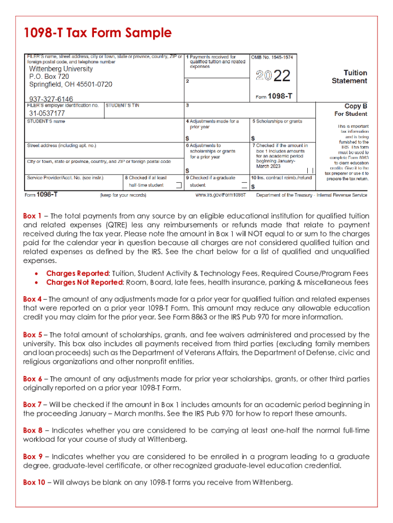 Fillable Online 1098 T Tax Form Sample Fax Email Print PdfFiller