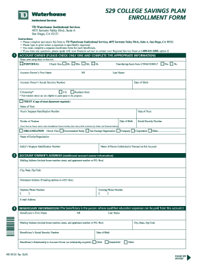 Fillable Online 529 COLLEGE SAVINGS PLAN Fax Email Print PdfFiller