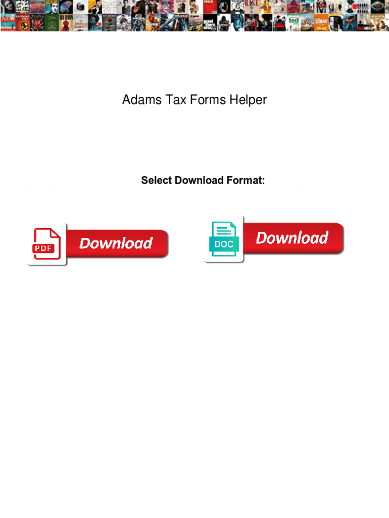 Fillable Online Adams Tax Forms Helper Adams Tax Forms Helper Suvs Fax 