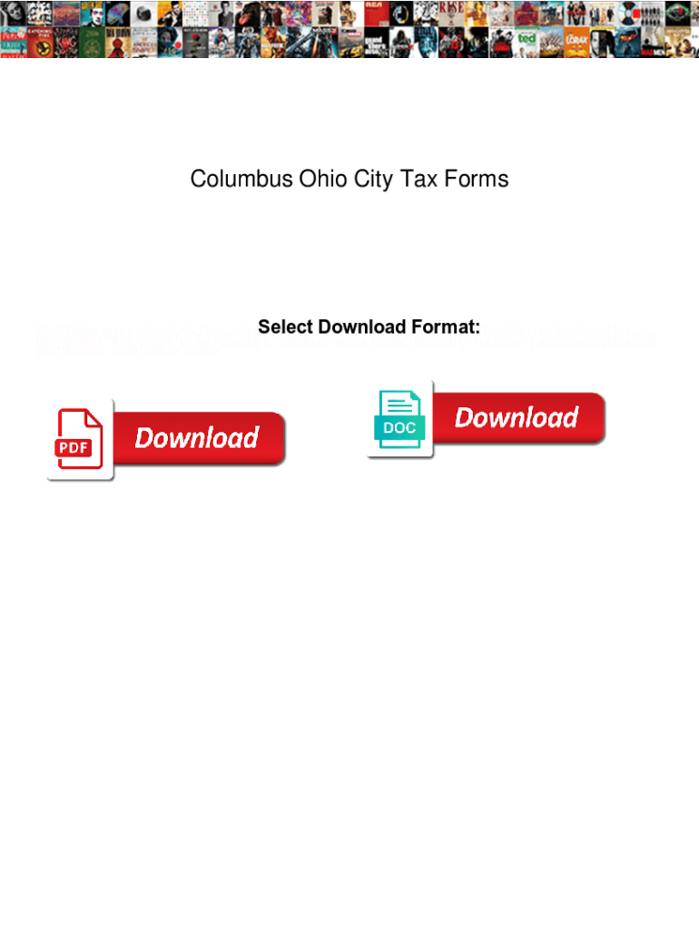 Fillable Online Columbus Ohio City Tax Forms Columbus Ohio City Tax 
