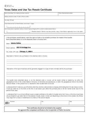 Fillable Online Form 01 339 Texas Sales And Use Tax Exemption 