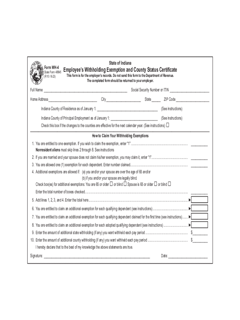 Fillable Online Indiana State Tax Form Fax Email Print PdfFiller
