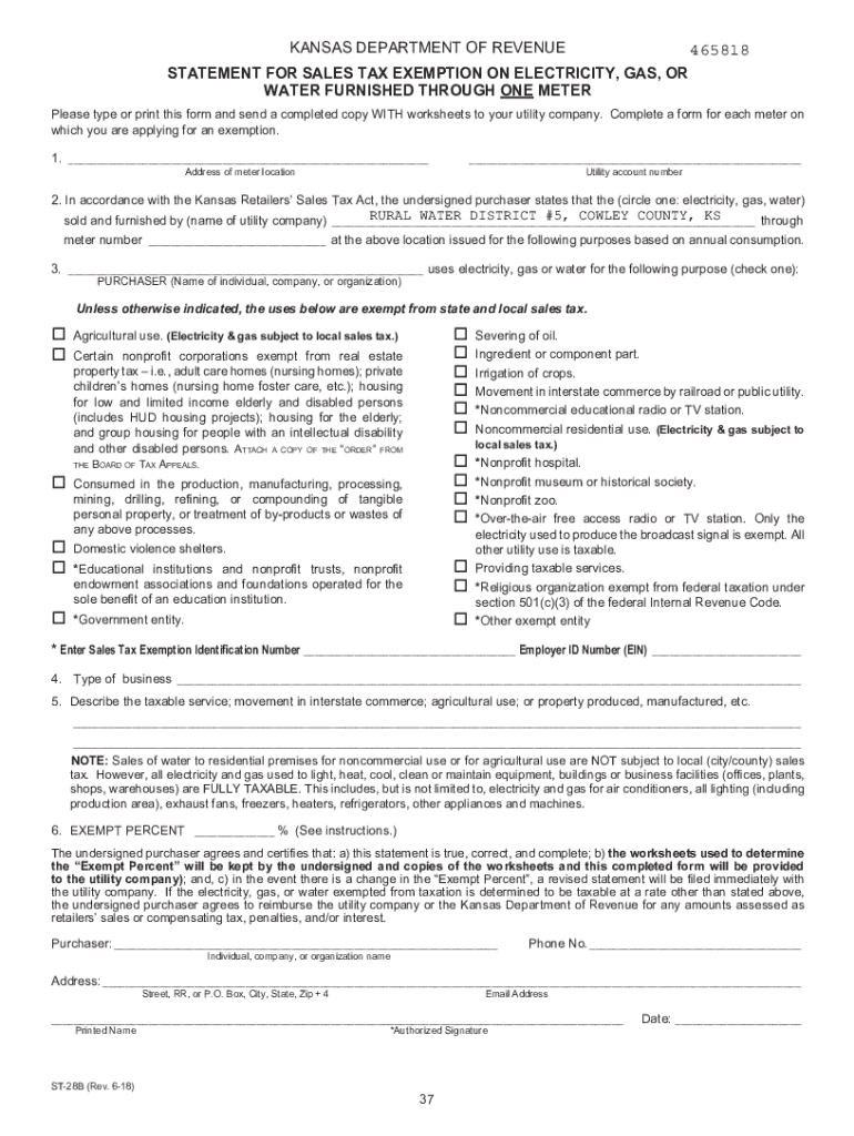 Fillable Online Kansas Statement Exemption Fill Out And Sign 