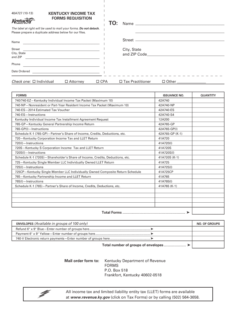Fillable Online KENTUCKY INCOME TAX Fax Email Print PdfFiller