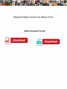 Fillable Online Maryland State Income Tax Return Form Ventro Maryland