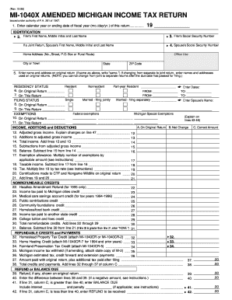 Fillable Online Michigan Michigan Form MI 1040X Amended Michigan
