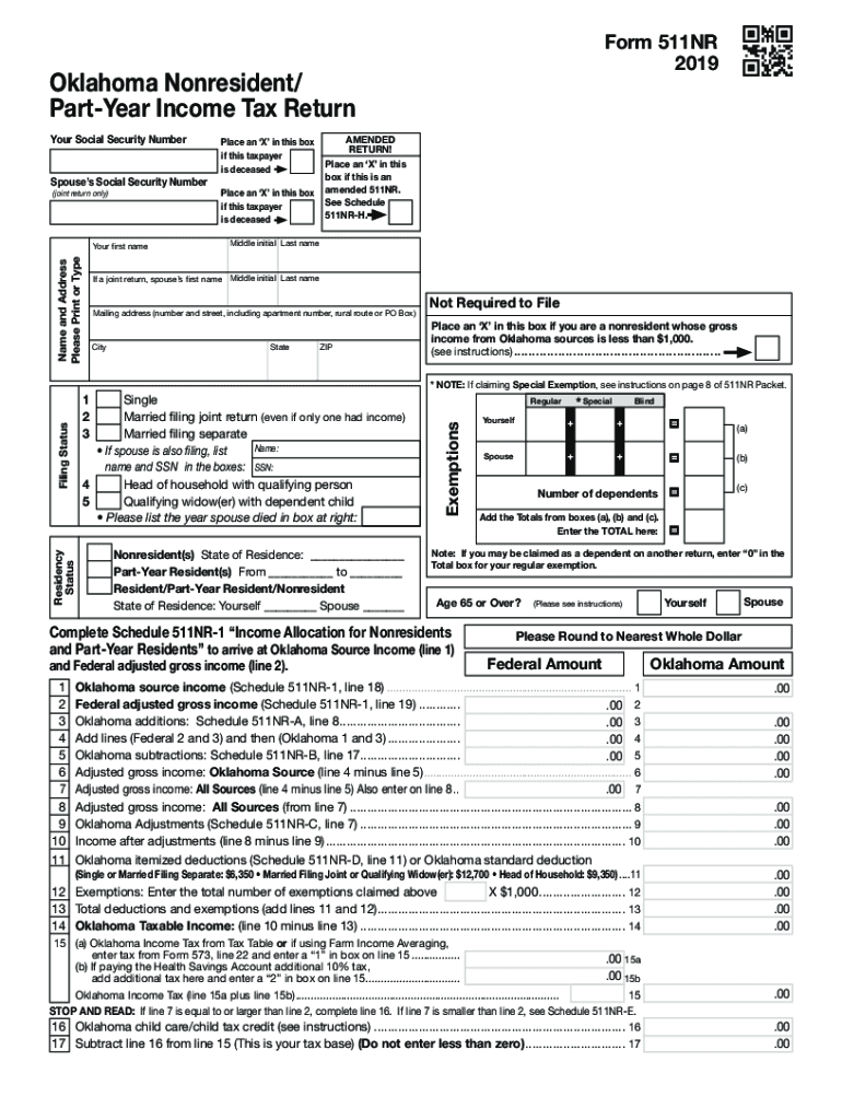 Fillable Online Oklahoma Income Tax Forms Fax Email Print PdfFiller