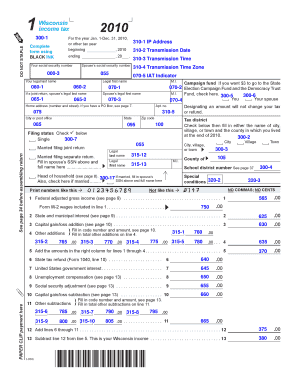 Fillable Online Revenue Wi Wisconsin Income Tax Form 1 Wisconsin 