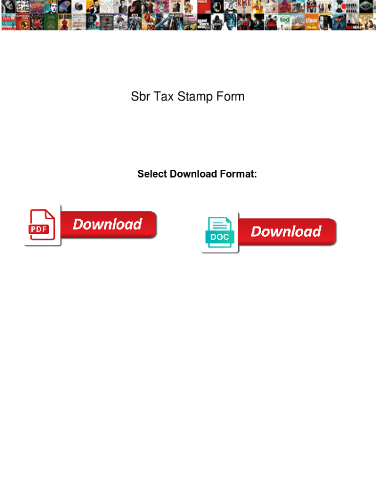 Fillable Online Sbr Tax Stamp Form Sbr Tax Stamp Form Zoom Fax Email