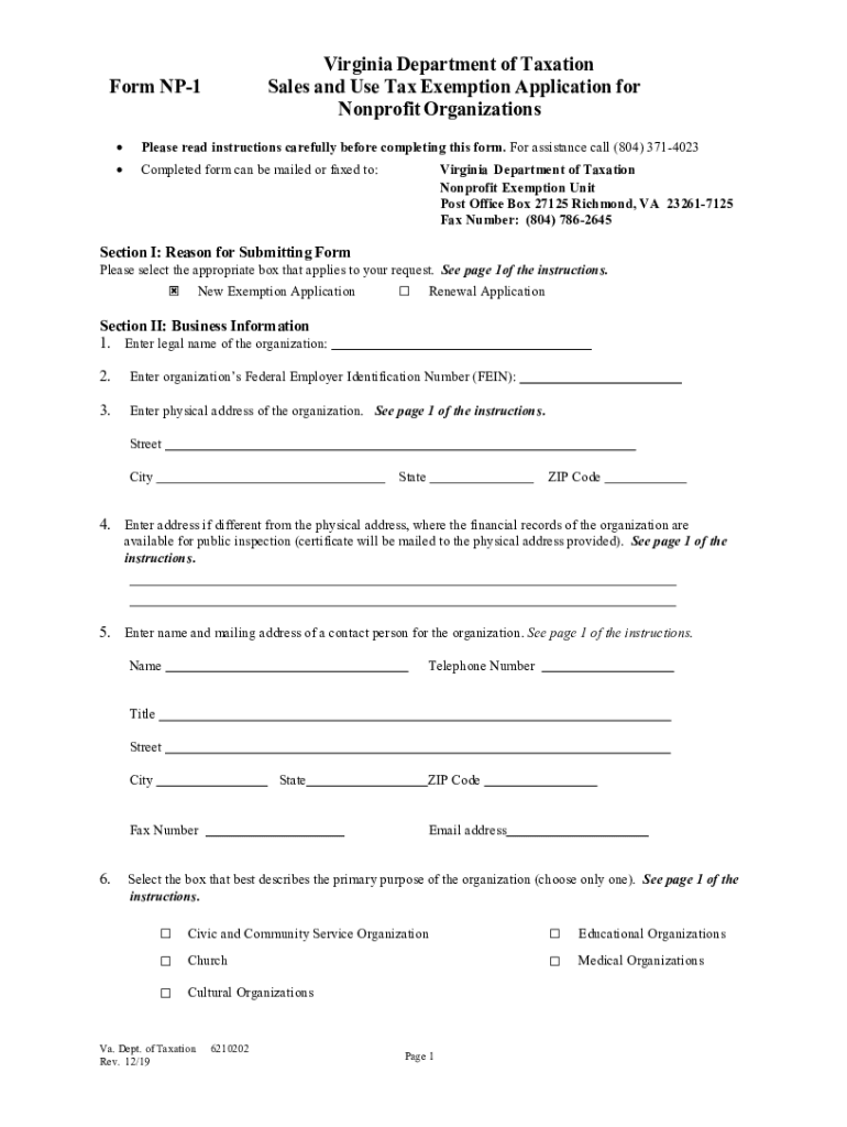 Fillable Online Va Tax Exemption Form Fax Email Print PdfFiller