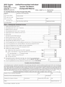 Fillable Online Virginia Tax Forms 2022 Printable State VA 760
