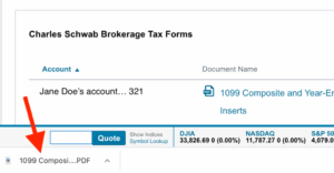 Finding 1099 Tax Forms In Schwab Blue Haven Capital
