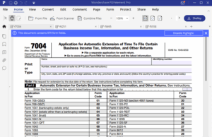 For How To Fill In IRS Form 7004