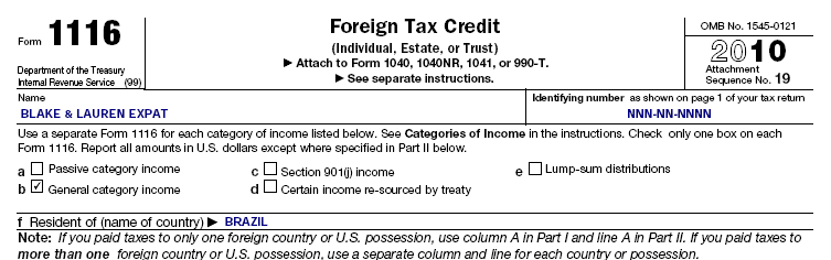 Foreign Tax Credit IRS Form 1116 Explained Greenback Expat Taxes