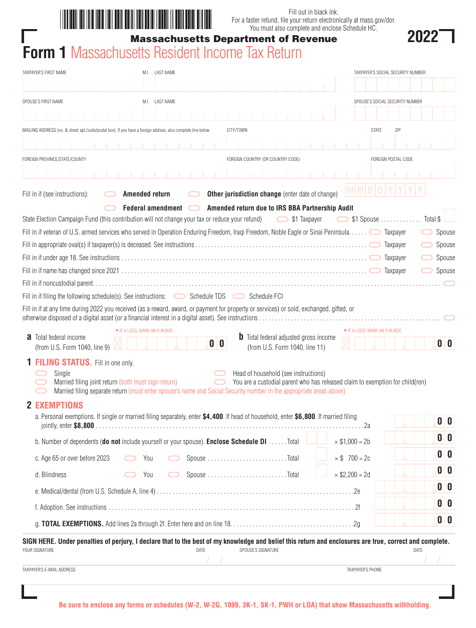 Form 1 2022 Fill Out Sign Online And Download Printable PDF 