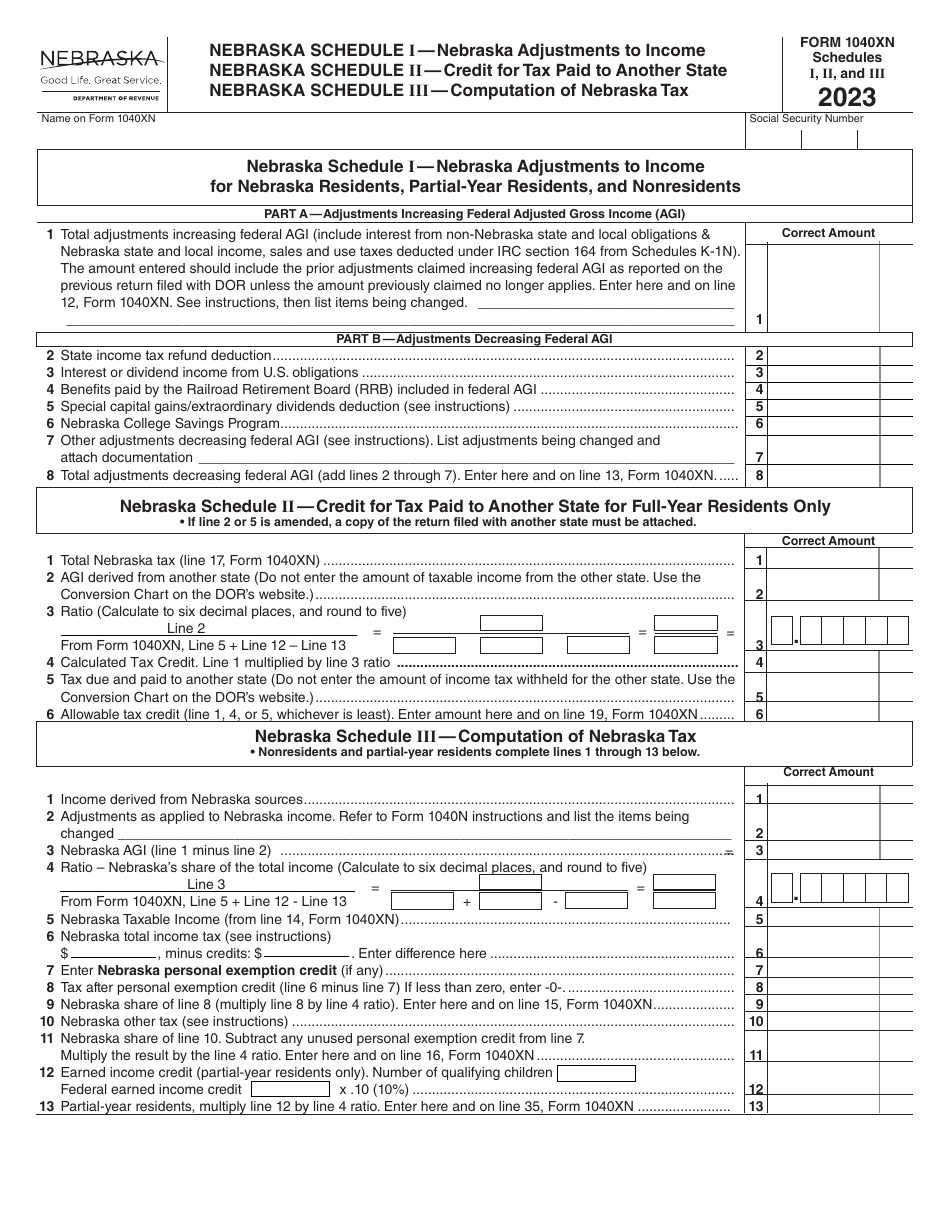 Form 1040XN Download Fillable PDF Or Fill Online Amended Nebraska 