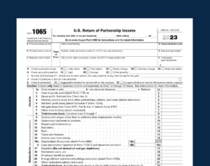Form 1065 Instructions U S Return Of Partnership Income