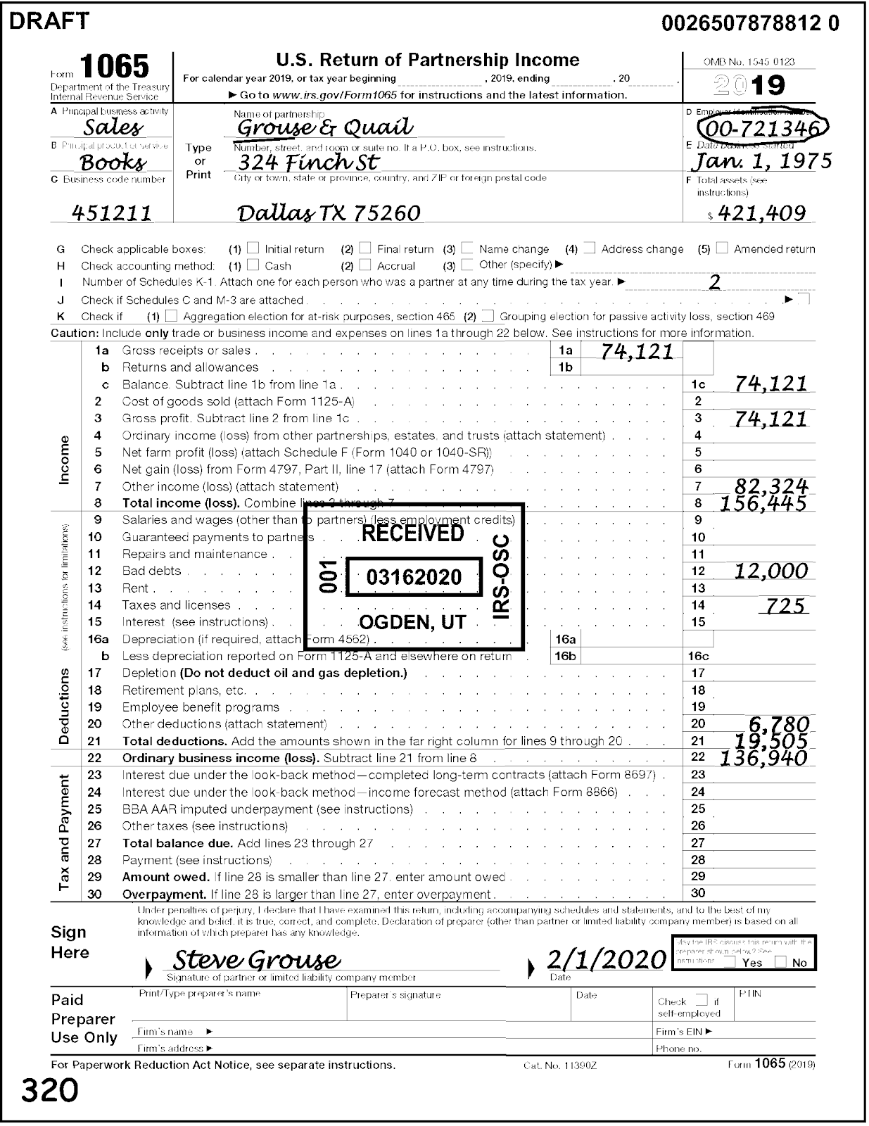Form 1065 U S Tax Return For Partnership Income Meru Accounting UAE