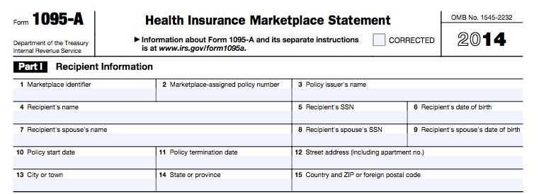 Form 1095 A 1095 B 1095 C And Instructions Obamacare Facts