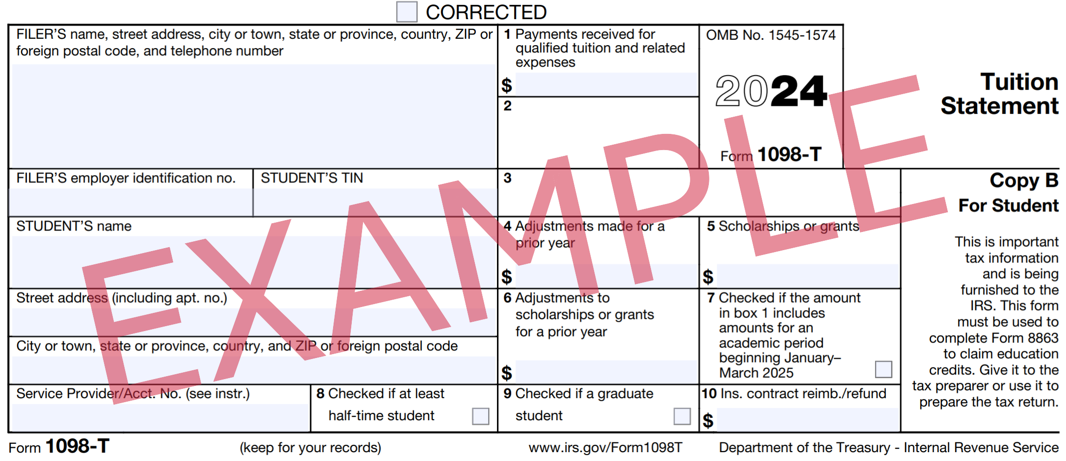 Form 1098 T Information Student Portal