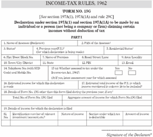 Form 15G For PF How To Download And Fill Form 15G For PF