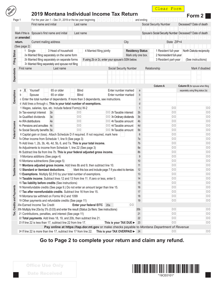 Form 2 2019 Fill Out Sign Online And Download Fillable PDF 