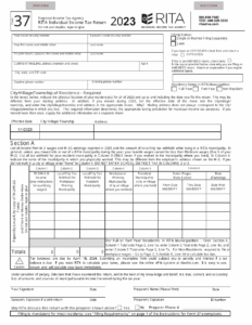 Form 37 Download Fillable PDF Or Fill Online Rita Individual Income Tax