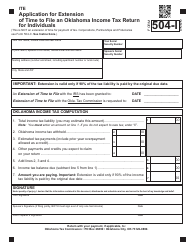 Form 504 I Download Fillable PDF Or Fill Online Application For 