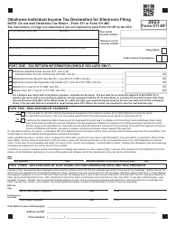 Form 511 EF Download Fillable PDF Or Fill Online Oklahoma Individual 