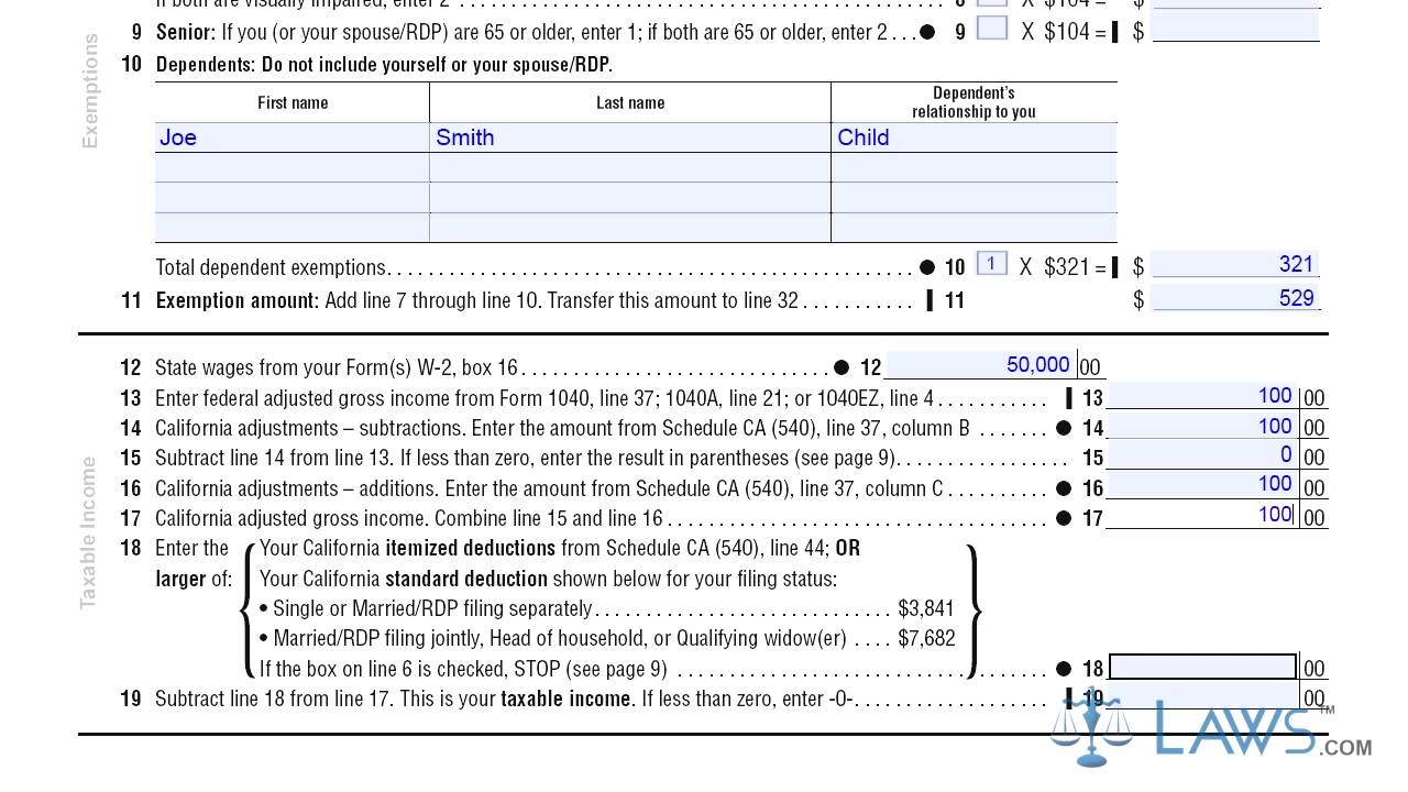Form 540 California Resident Income Tax Return YouTube Form 540 California Resident Income Tax Return YouTube