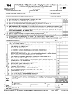 Form 709 Example Printable Forms Free Online
