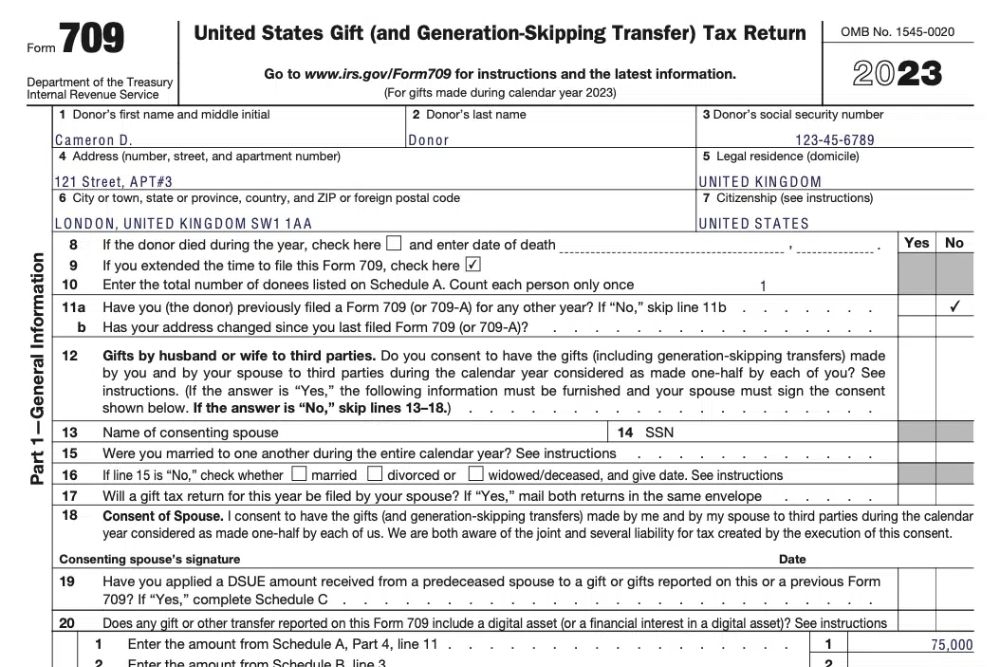 Form 709 Guide To US Gift Taxes For Expats Form 709 Guide To US Gift Taxes For Expats