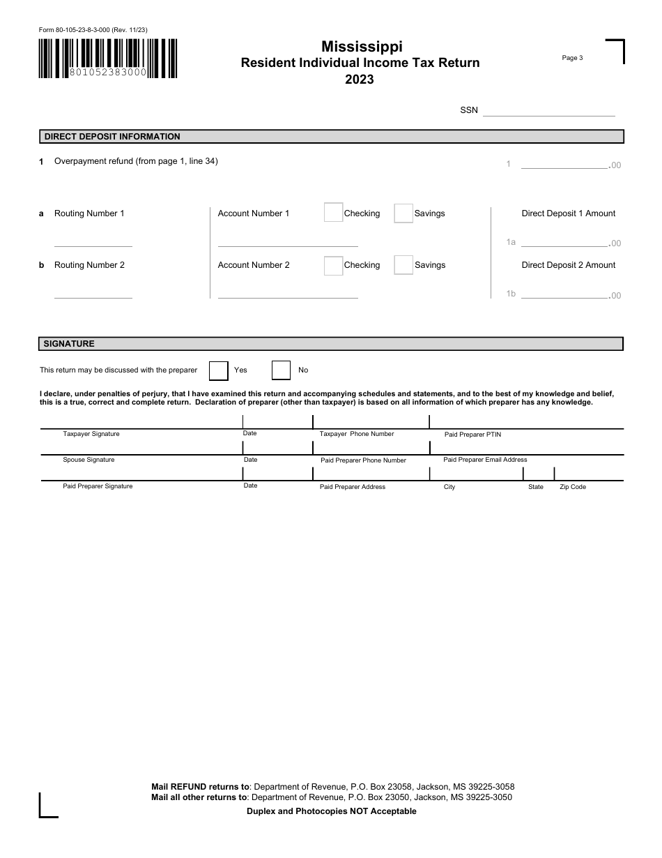 Form 80 105 Download Fillable PDF Or Fill Online Resident Individual 