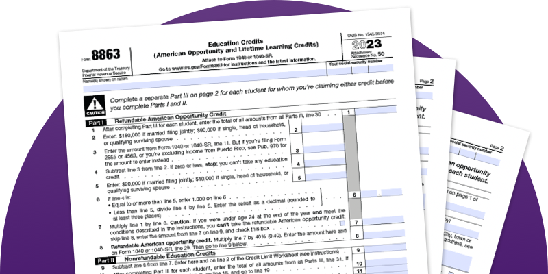 Form 8863 IRS Form 8863 For Claiming Education Credits Jackson Hewitt