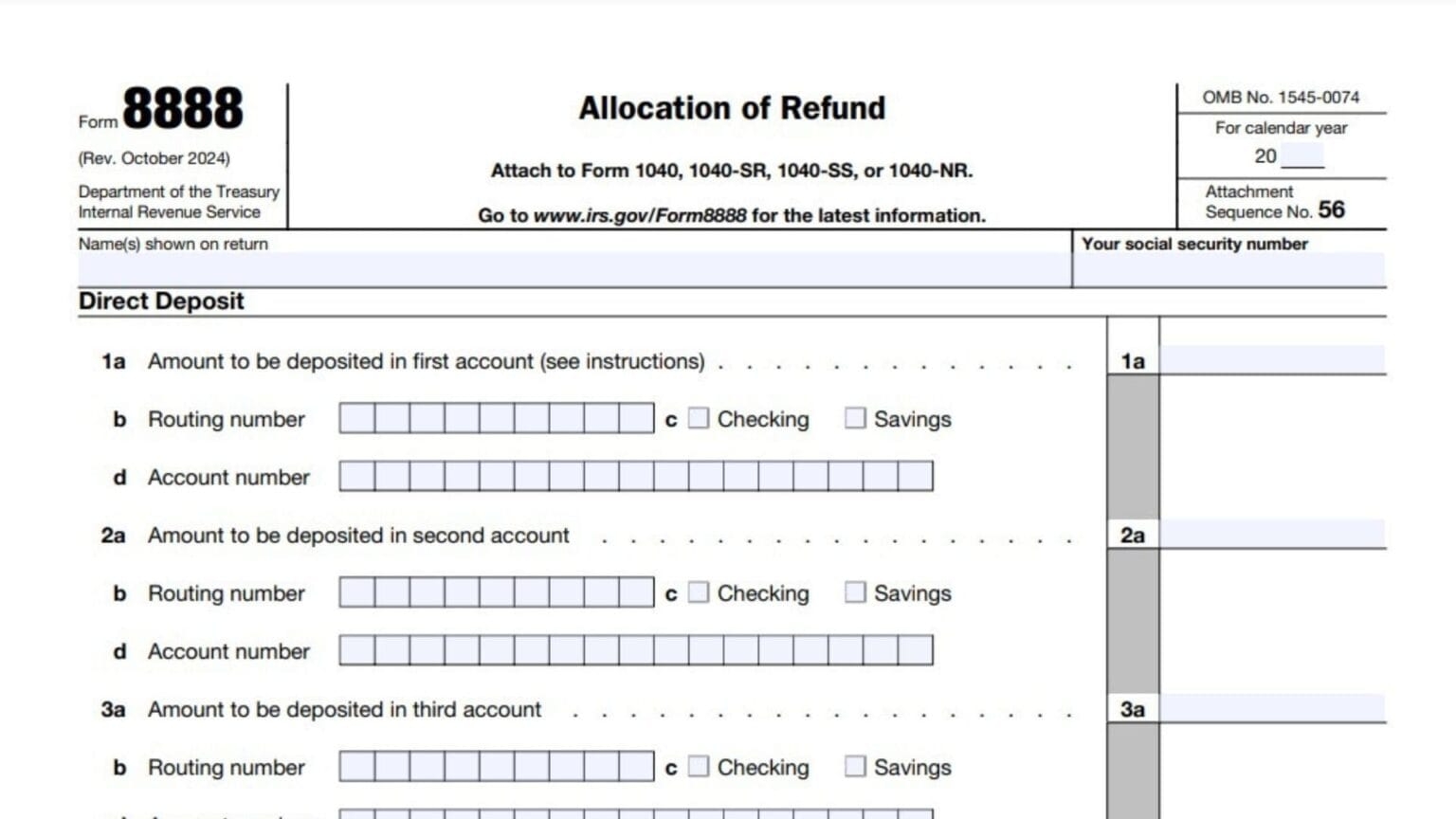 Form 8888 Instructions 2024 2025