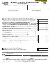 Form 941N Download Fillable PDF Or Fill Online Nebraska Income Tax 