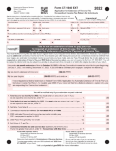Form CT 1040 EXT 2022 Fill Out Sign Online And Download Printable