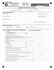 Form DP 153 Download Fillable PDF Or Fill Online Medicaid Enhancement