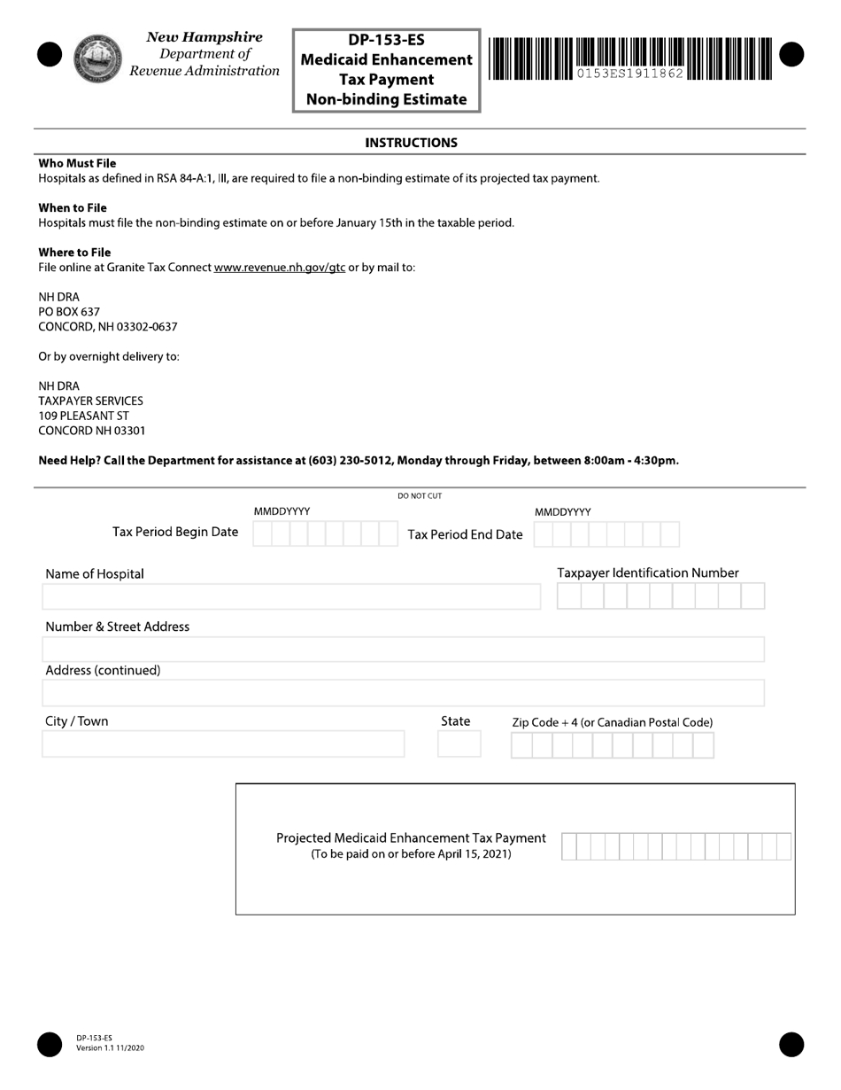 Form DP 153 ES Download Fillable PDF Or Fill Online Medicaid 