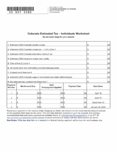 Form DR0104EP Download Fillable PDF Or Fill Online Colorado Estimated