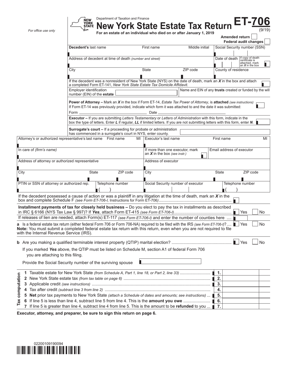 Form ET 706 Fill Out Sign Online And Download Printable PDF New 
