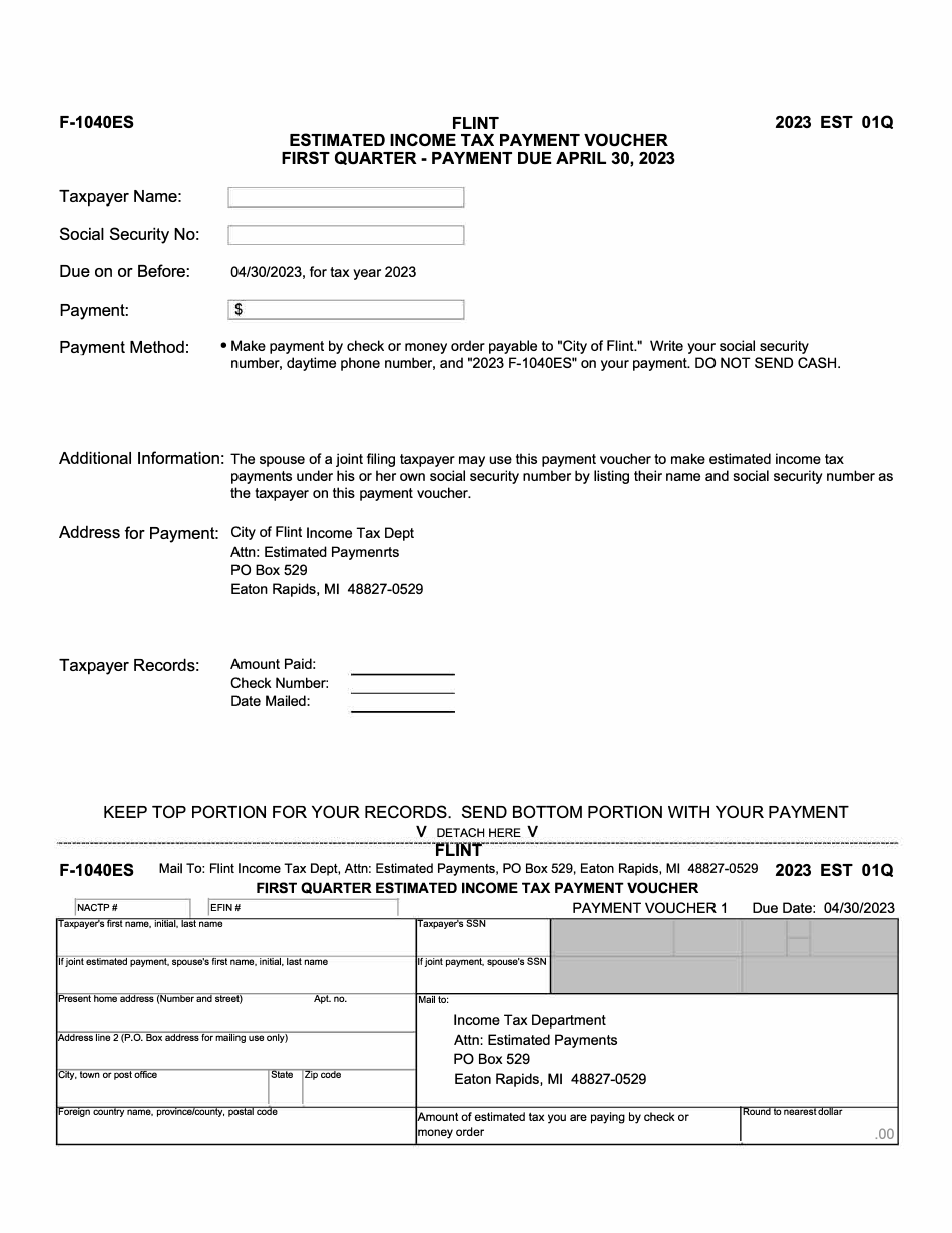 Form F 1040ES Download Printable PDF Or Fill Online Estimated Income 