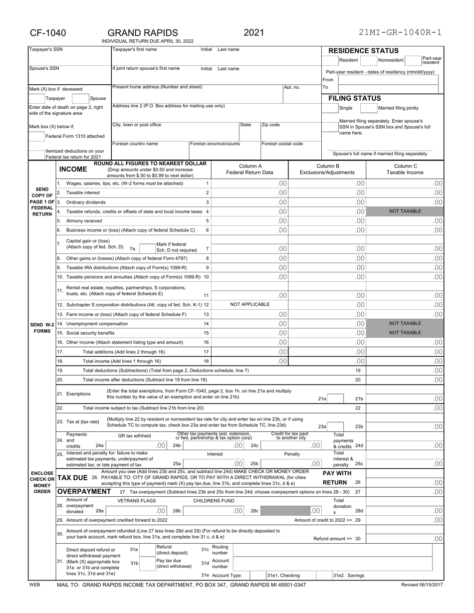 Form GR 1040R 2021 Fill Out Sign Online And Download Printable PDF 
