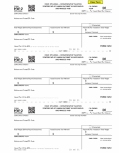 Form HW 2 Download Fillable PDF Or Fill Online Statement Of Hawaii