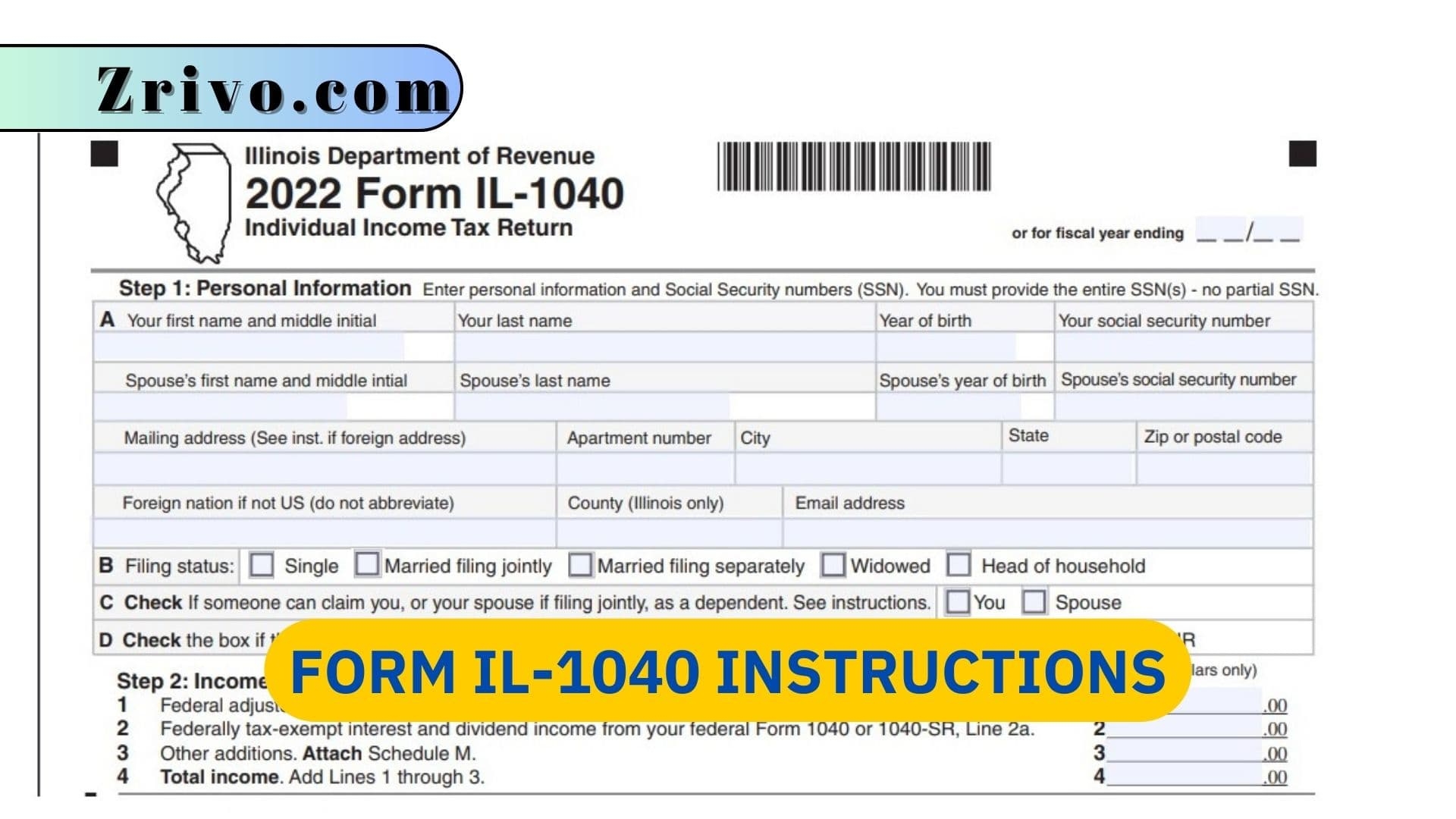Form IL 1040 Instructions 2023 2024